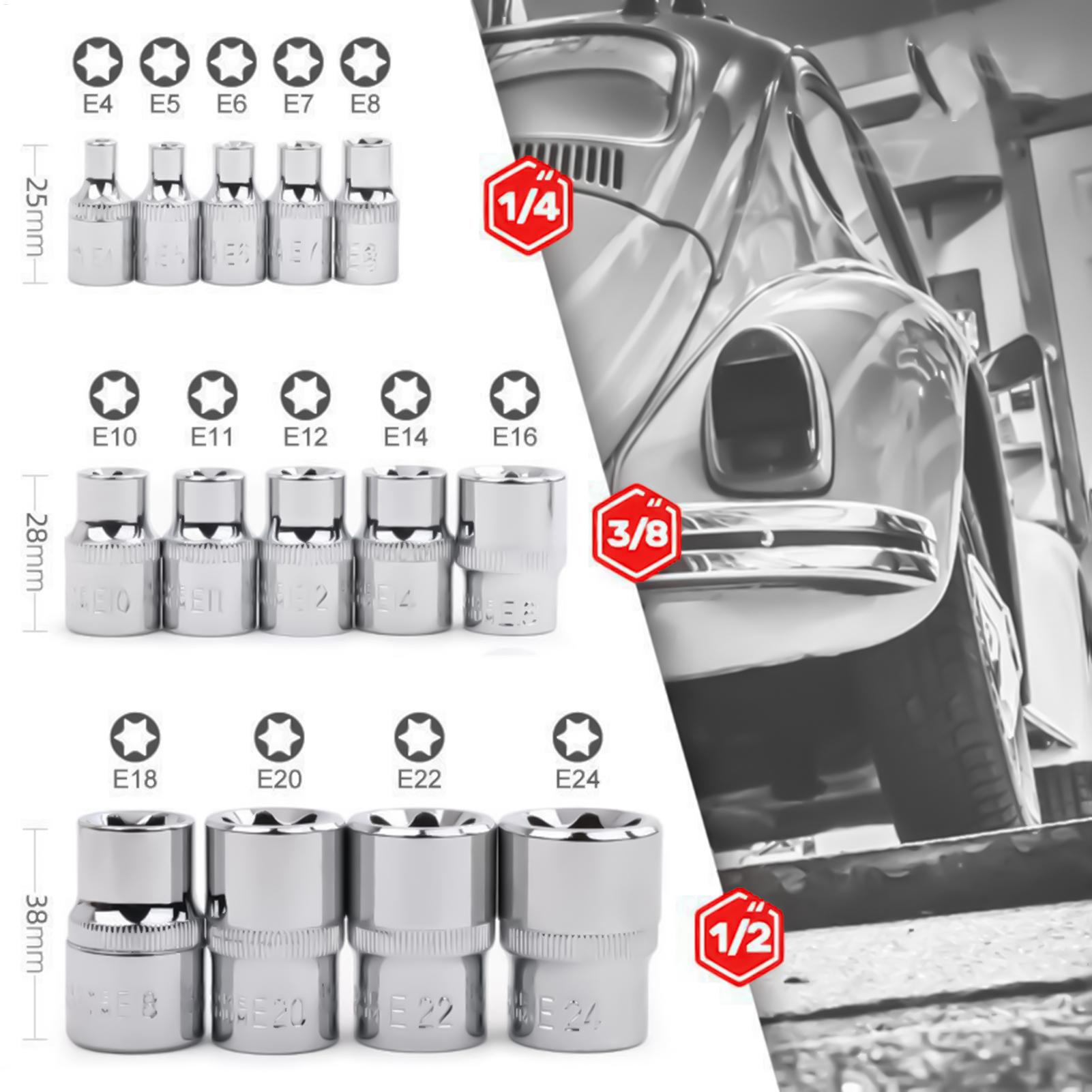 Tool Set - Socket Set Portable Heavy-Duty Multifunctional Portable