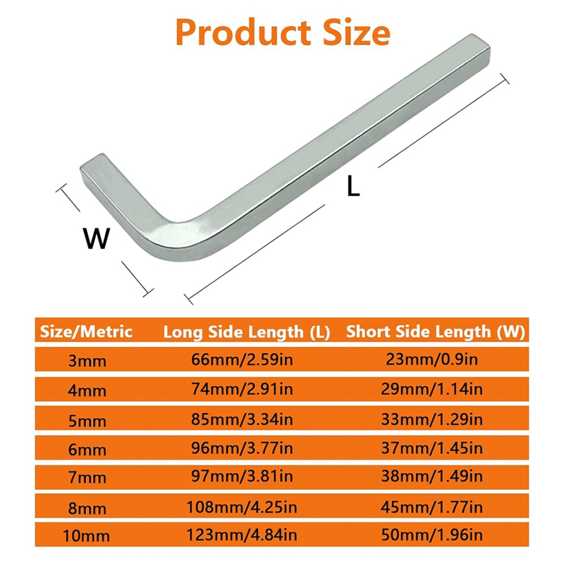 7Pcs Square Head Wrench Set L  - Screwdriver Set ulasan dan harga
