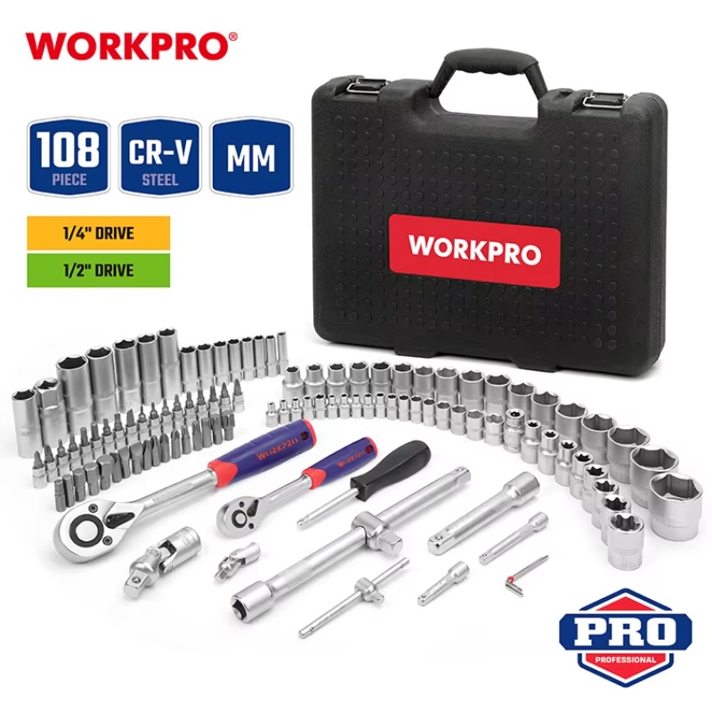 108pcs Professional Mechanics  - Socket Wrench ulasan dan harga