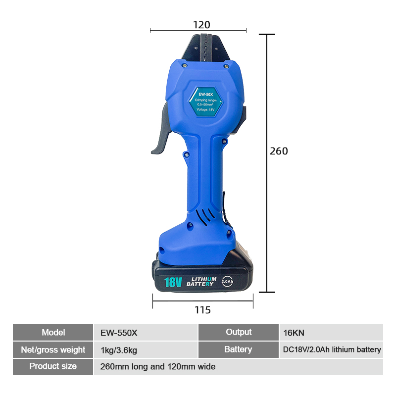 EW-50X Rechargeable Crimping T - Pliers ulasan dan harga