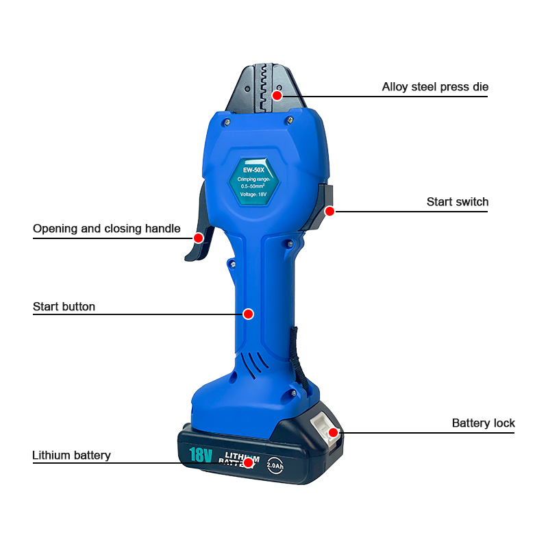 EW-50X Rechargeable Crimping T - Pliers ulasan dan harga